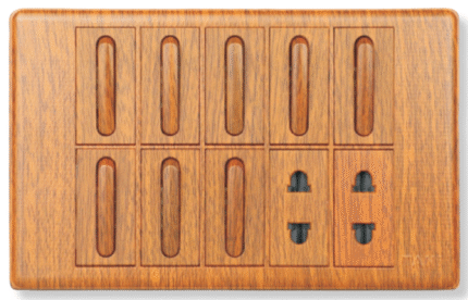 TANI Platinum Wood 8 SWITCHES + 2 SOCKETS